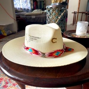 Beautiful Charlie 1 Horse Western Summer Hat Size Large